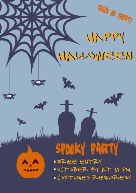 Cadılar Bayramı vetrical el ilanı.