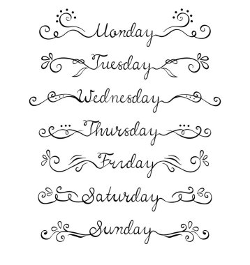 El yazı gün haftanın