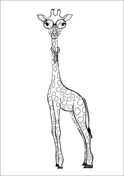 Hand drawn giraffe. — Stock Vector