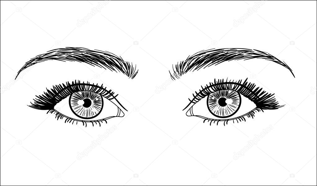 Sketched vector eyes