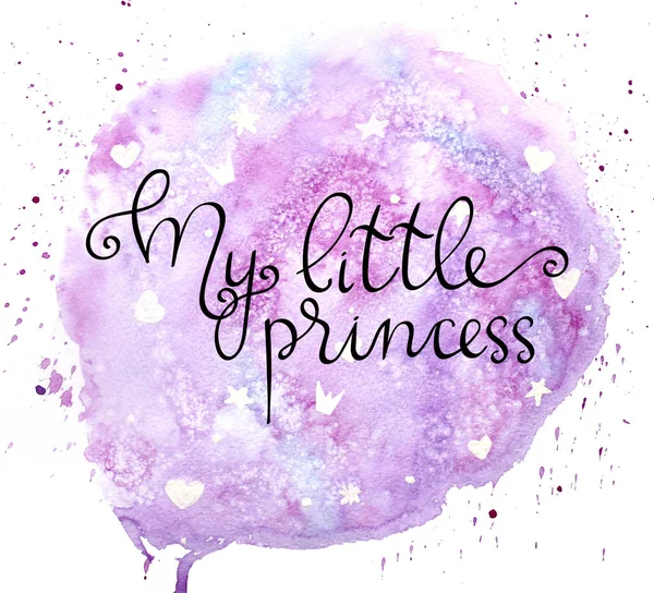Malá princezna písmo design. — Stock fotografie