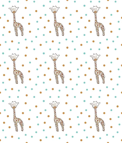 Patrón sin costuras con jirafas . — Archivo Imágenes Vectoriales