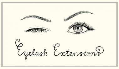 Hand drawn vector winked  eyes with long lashes.