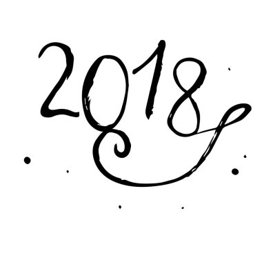 Elle çizilmiş 2018 yazı. 