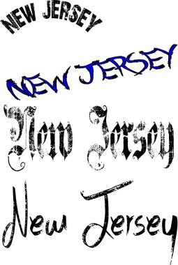 New Jersey metin işaret kolaj