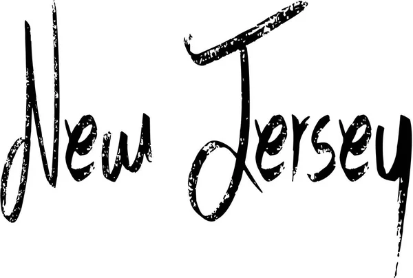 New Jersey Texte signe — Image vectorielle