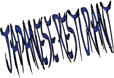 Japon Restaurant metin işareti