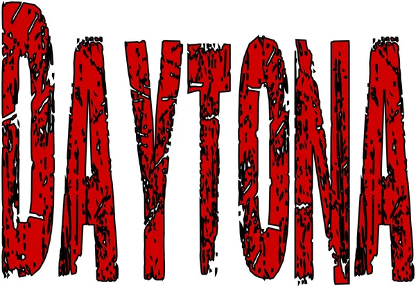 Daytona texto sinal ilustração — Vetor de Stock