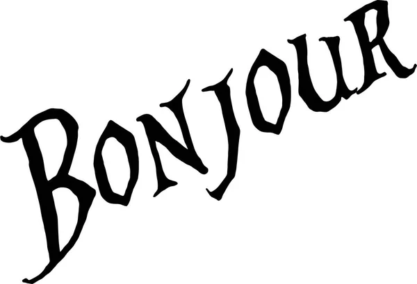 Bonjour texte illustration signe — Image vectorielle