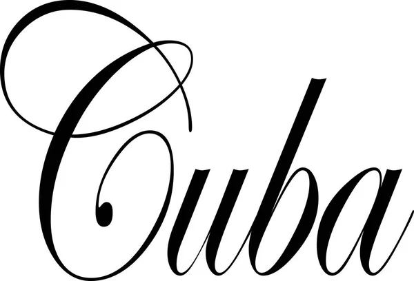 Kuba textový znak obrázek — Stockový vektor