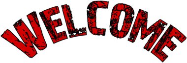 hoş geldiniz metni işareti illüstrasyon