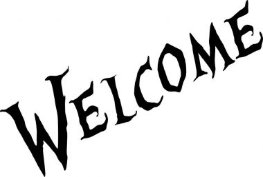 hoş geldiniz metni işareti illüstrasyon