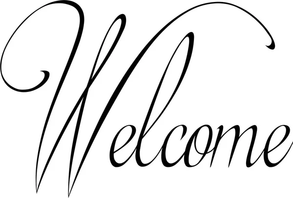 Bienvenue texte signe illustration — Image vectorielle