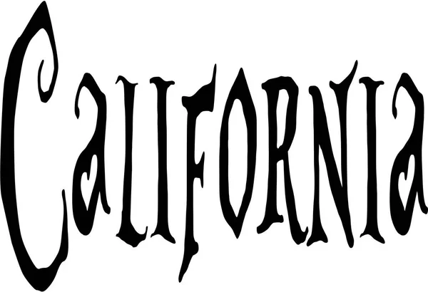 Kalifornie textový znak — Stockový vektor