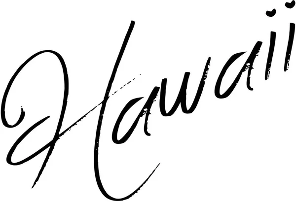 Hawaii metin işaret illüstrasyon