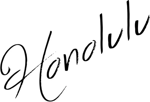 Honolulu text tecken illustration — Stock vektor