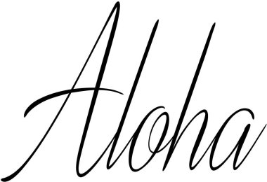 Aloha metni imzalamak illüstrasyon