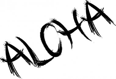 Aloha metni imzalamak illüstrasyon