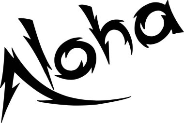 Aloha metni imzalamak illüstrasyon
