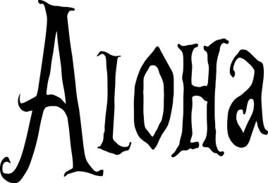 Aloha metni imzalamak illüstrasyon