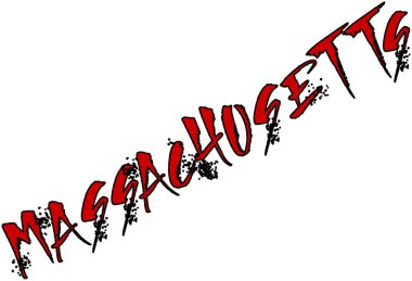 Massachusetts metin işaret illüstrasyon