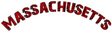 Massachusetts metin işaret illüstrasyon