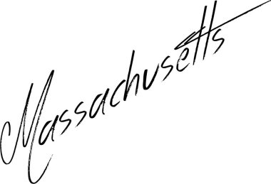 Massachusetts metin işaret illüstrasyon