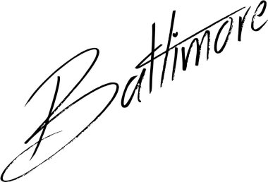 Baltimore metin işaret illüstrasyon