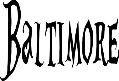 Baltimore metin işaret illüstrasyon
