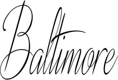 Baltimore metin işaret illüstrasyon