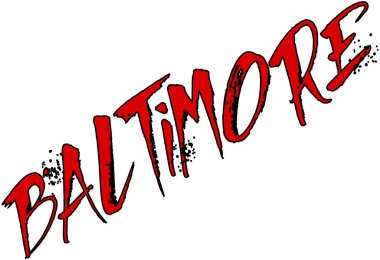 Baltimore metin işaret illüstrasyon