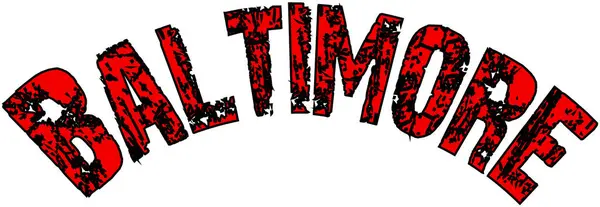 Baltimore metin işaret illüstrasyon