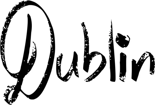 Dublin metin işaret illüstrasyon