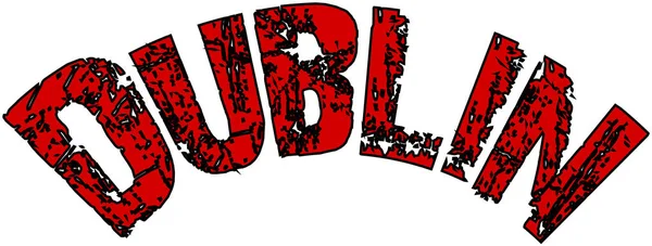 Dublin metin işaret illüstrasyon