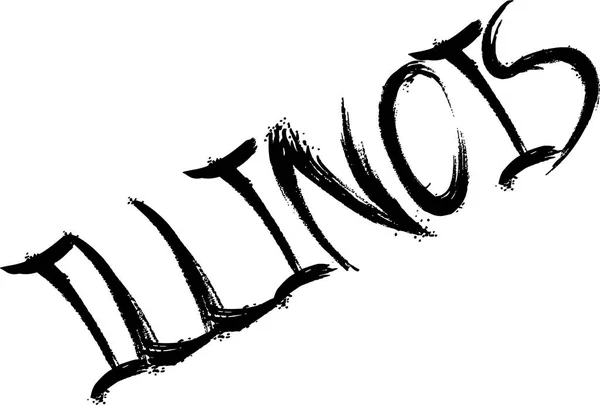 Illinois tekst teken illustratie — Stockvector