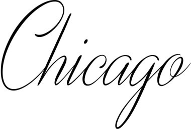 Chicago metin işaret illüstrasyon