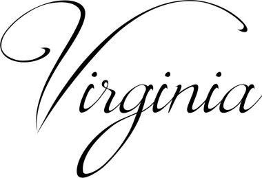 Virginia metin işaret illüstrasyon