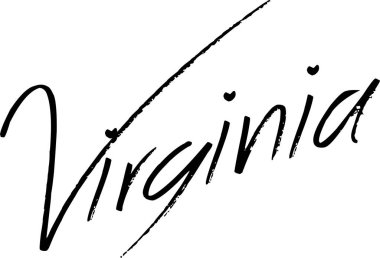 Virginia metin işaret illüstrasyon