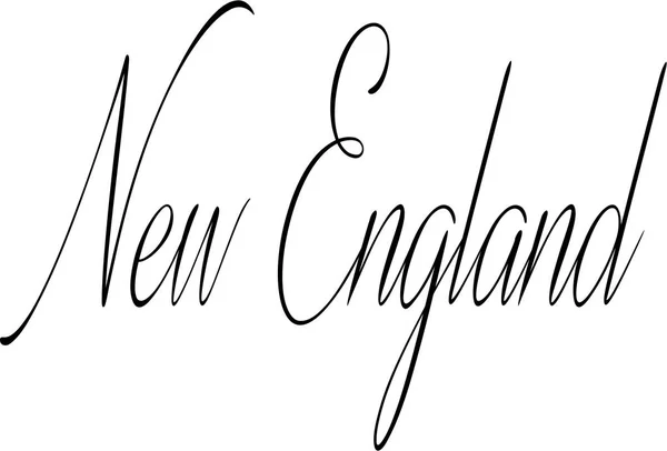 New England metin işaret illüstrasyon — Stok Vektör