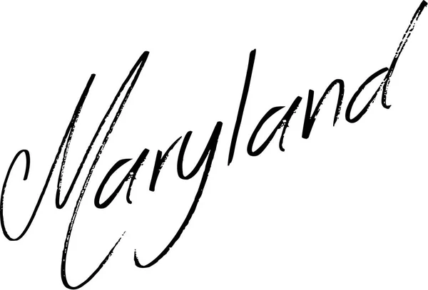 Maryland texto signo ilustración — Archivo Imágenes Vectoriales