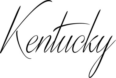 Kentucky metin işaret illüstrasyon