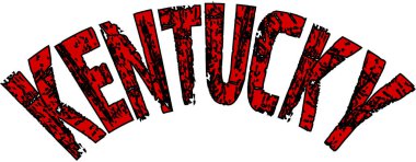 Kentucky metin işaret illüstrasyon