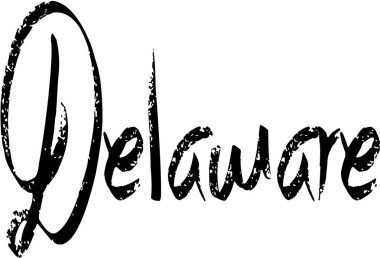 Delaware metin işaret illüstrasyon