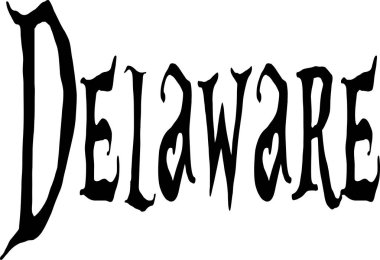 Delaware metin işaret illüstrasyon