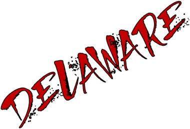 Delaware metin işaret illüstrasyon