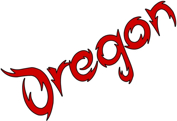 Oregon textový znak obrázek — Stockový vektor