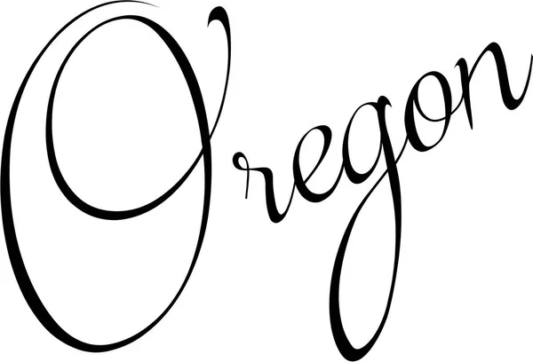 Oregon-Text-Zeichen-Darstellung — Stockvektor