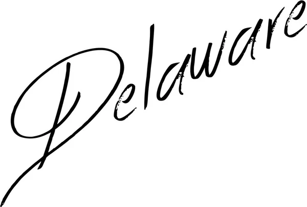 Delaware metin işaret illüstrasyon — Stok Vektör