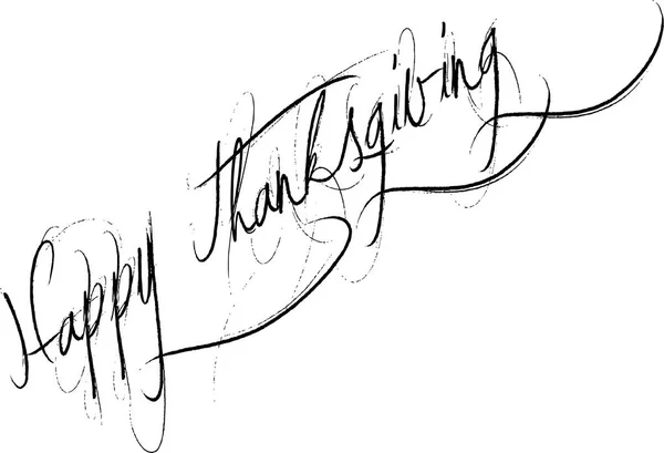 Happy thanksgiving tekst znak ilustracja — Wektor stockowy