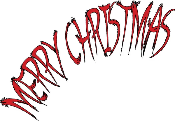 Joyeux Noël texte signe illustration écrit en anglais — Image vectorielle